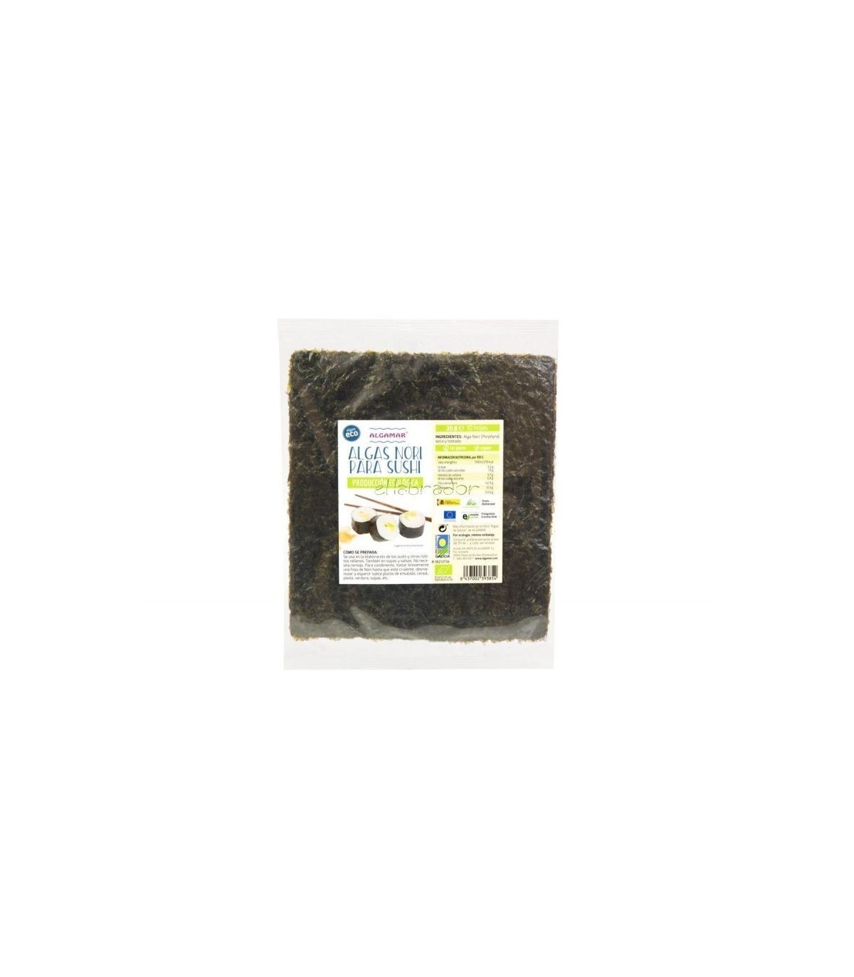 ALGA NORI SUSHI 10 HOJAS 25 GR BIO