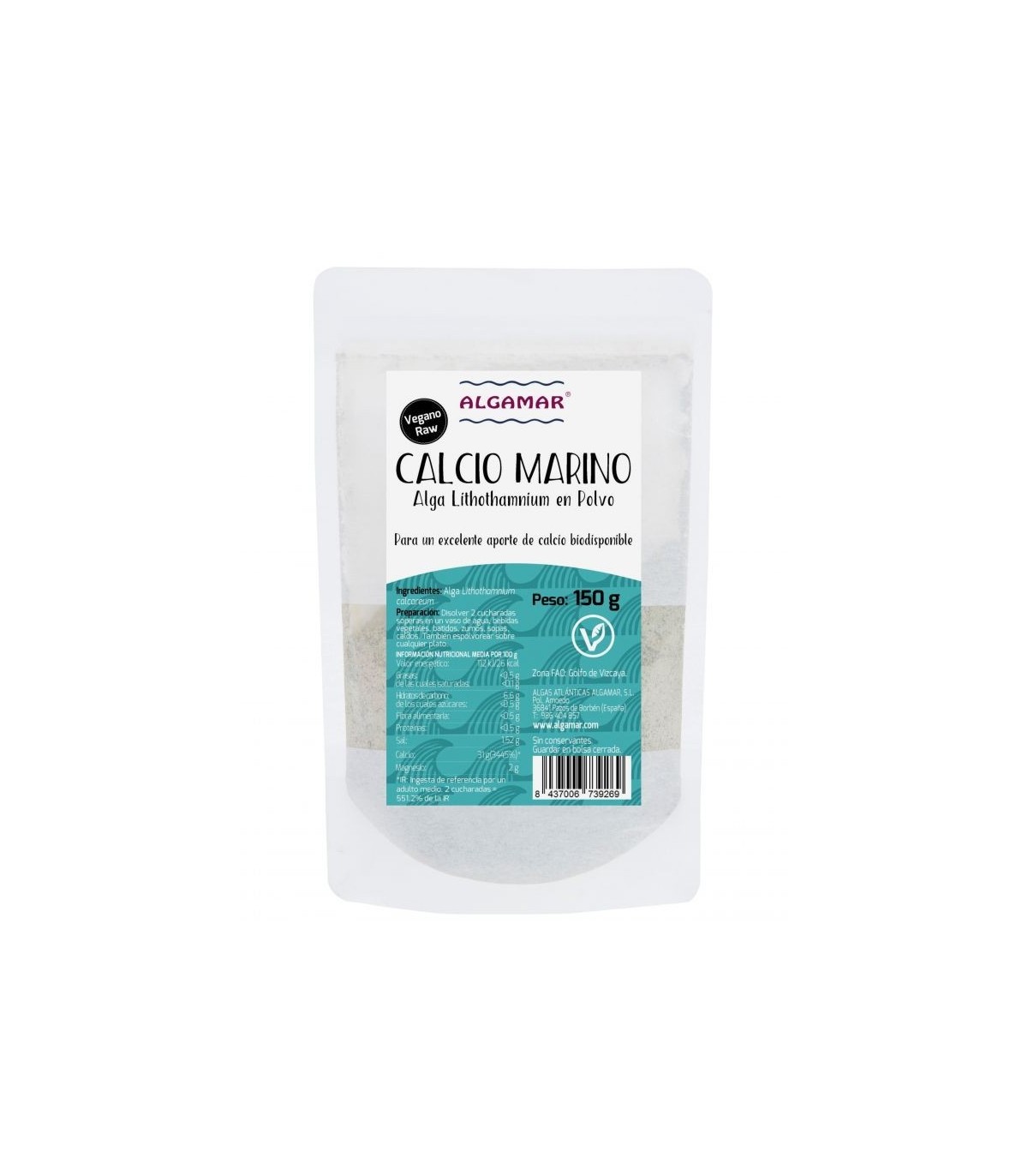 CALCIO MARINO-ALGA LITHOTHAMNIUM EN POVO 150 GR