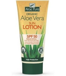 Gel de Aloe vera linea solar  SPF 50 Tubo de 200 ml.