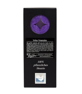 Vela de té de cera vegetal Violeta caja de 10 unids.