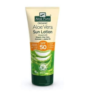 Gel de Aloe vera linea solar  SPF 25 Tubo de 200 ml.