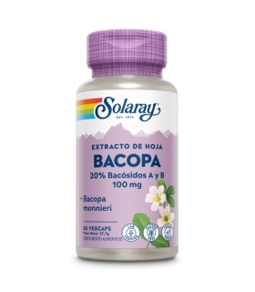 Bacopa-60 VegCaps. Apto para veganos. Sin gluten.