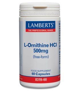 L-Ornitina 500 mg en forma libre. Aminoácido no esencial
