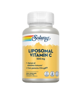 Liposomal Vitamin C 500 MG 100 Vegcaps. Sin gluten . Apto para veganos. Tecnología Cellg8®