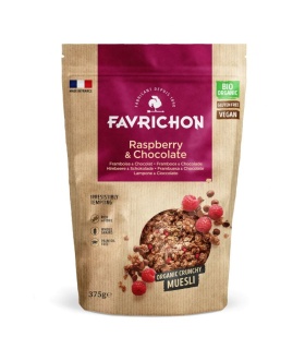 FAVRICHON - CRUNCHY MUESLI FRAMBUESA Y CHOCOLATE - 375 GR
