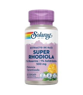 Super Rhodiola-60 VegCaps. Sin gluten. Apto para veganos