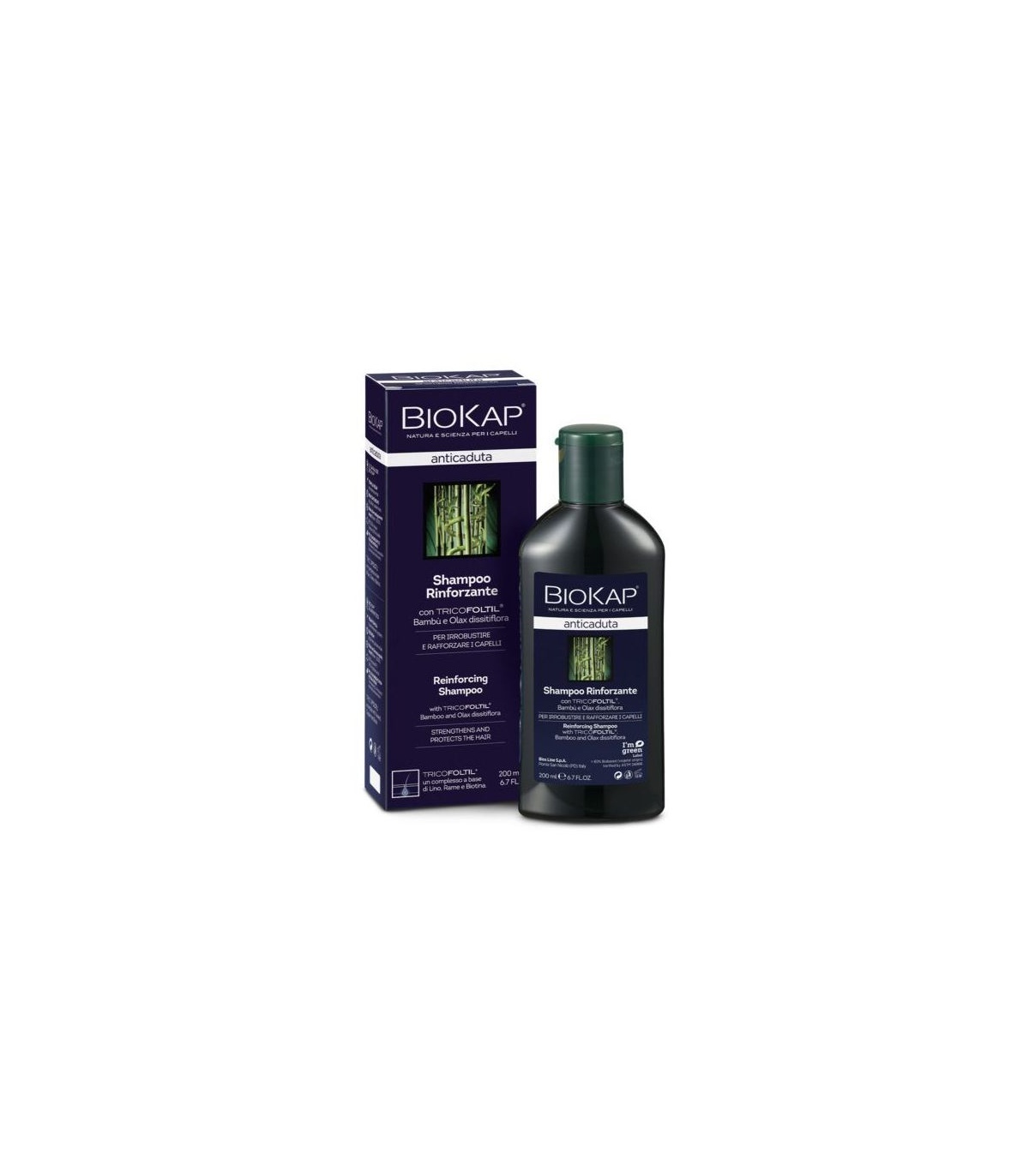 BIOKAP - CHAMPÚ REFORZANTE ANTICAÍDA CON TRICOFOLTIL - 200ml