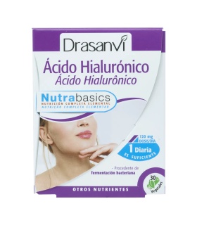 Ácido Hialurónico - 30 cápsulas - Nutrabasics - Drasanvi