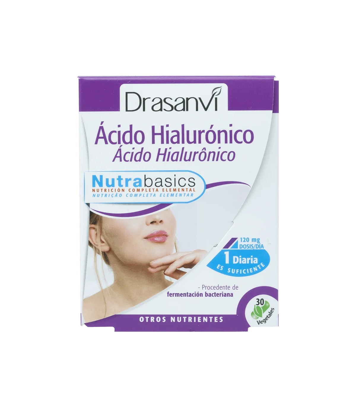 Ácido Hialurónico - 30 cápsulas - Nutrabasics - Drasanvi