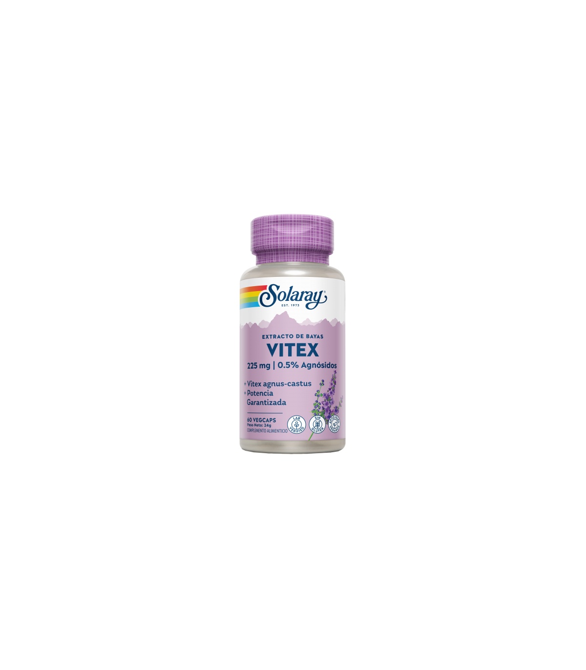 Vitex (Sauzgatillo)- 60 VegCaps- Sin gluten. Apto para veganos.