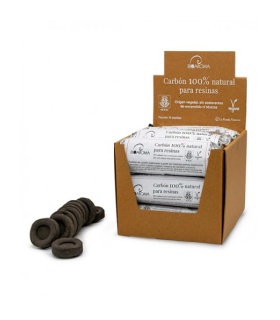 Carbón vegetal BioAroma. Dispensador