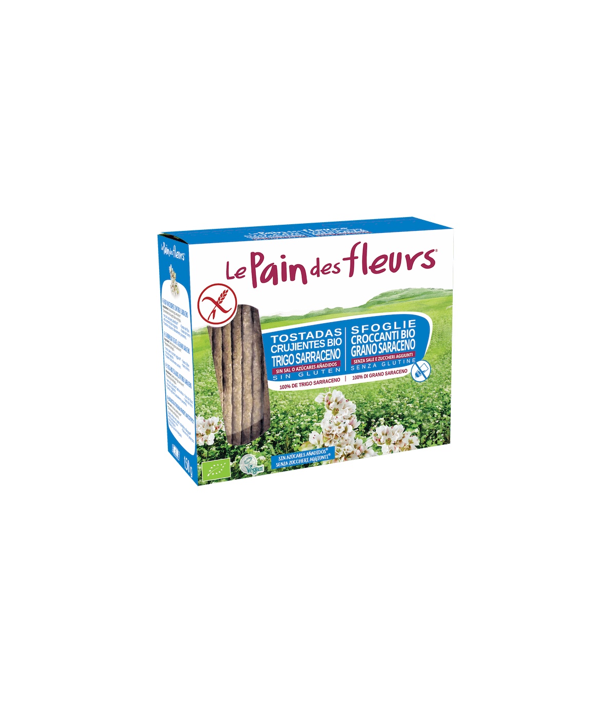 PAN DE FLORES TRIGO SARRACENO SIN SAL SIN GLUTEN SIN AZUCARES