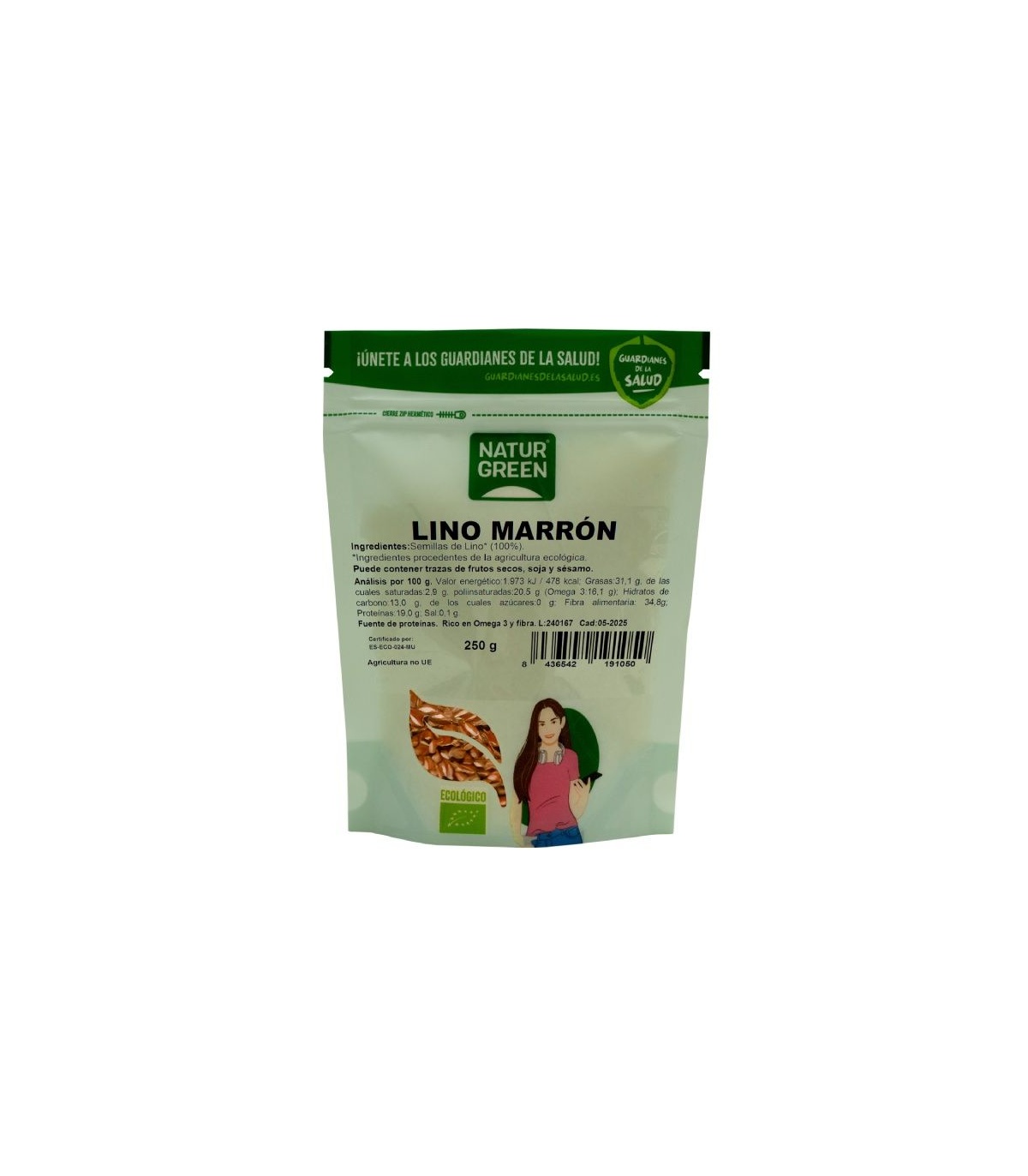 Semilla de lino marrón 500 g