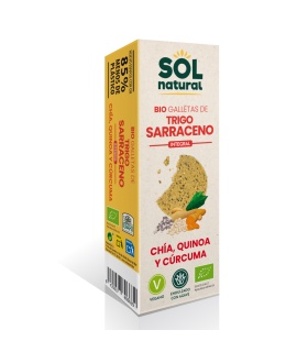 Galletas de trigo sarraceno con chía y quinoa - 175gr