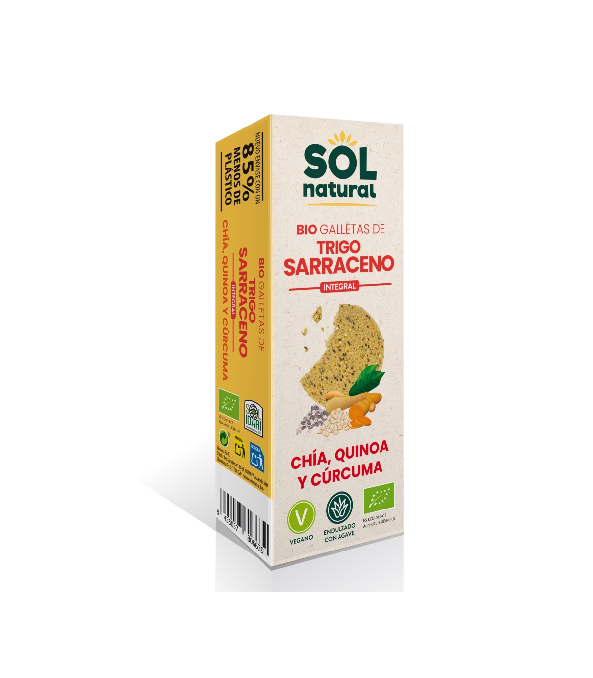 Galletas de trigo sarraceno con chía y quinoa - 175gr