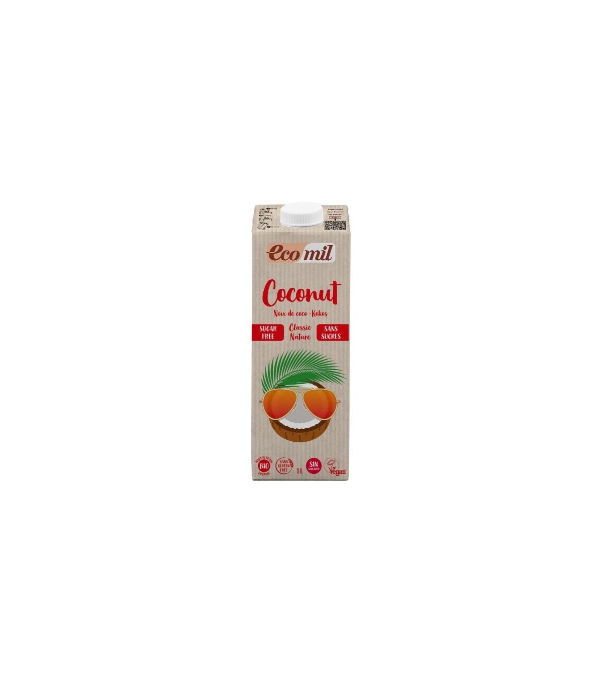 ECOMIL - BEBIDA DE COCO CLASSIC NATURE (SIN AZÚCAR) BIO - 1L