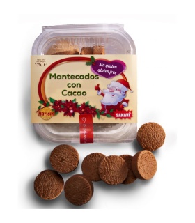 SANAVI - MANTECADOS CON CACAO HARISIN - 175GR