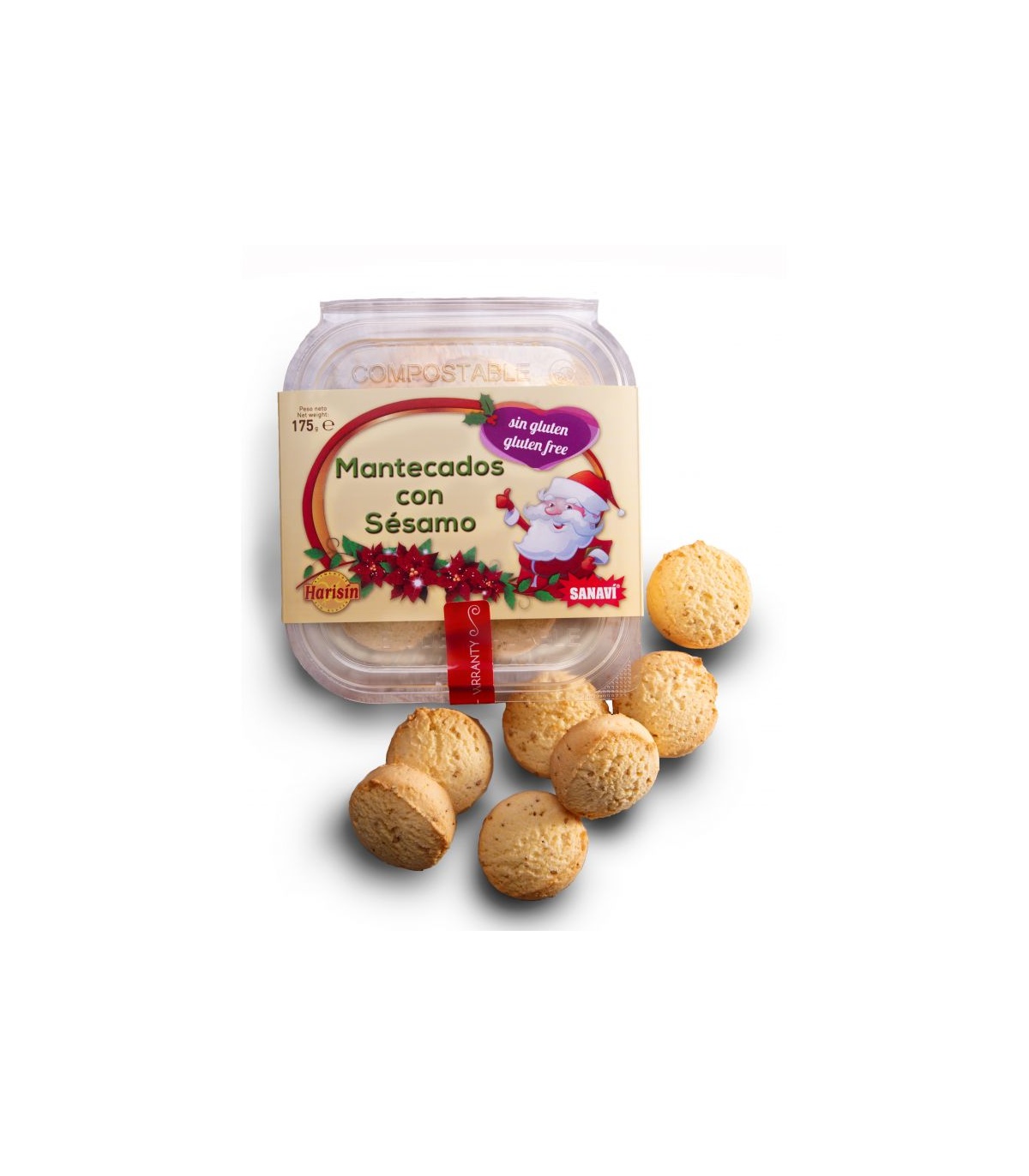 SANAVI - MANTECADOS CON SÉSAMO HARISIN - 175GR