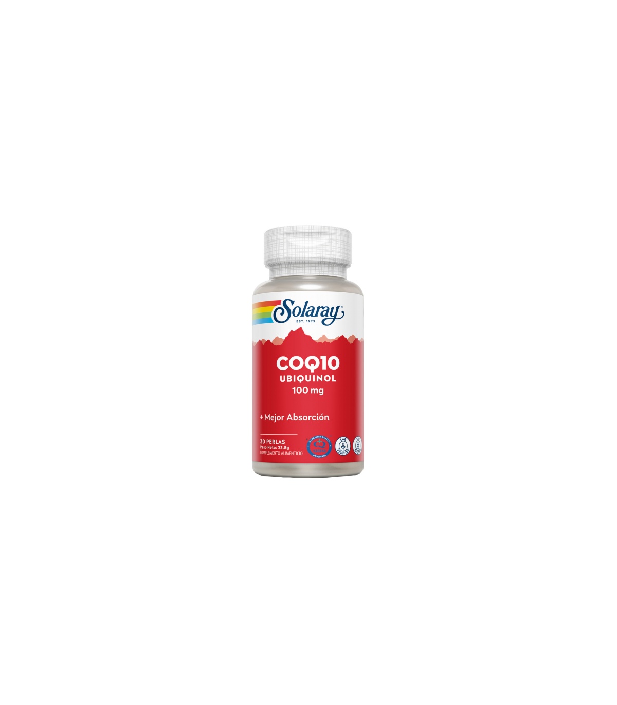 Ubiquinol (Kaneka) CoQ-10- 100mg- 30 perlas. Sin gluten