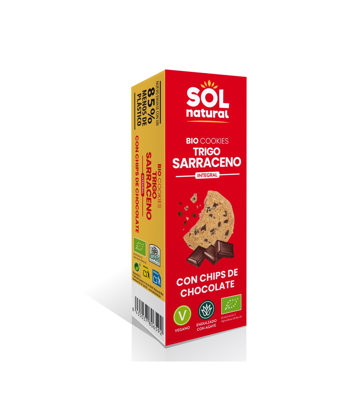 Cookies de trigo sarraceno y chocolate, bio - 170gr