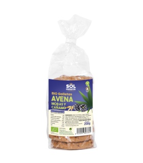 Galletas de avena, moras y cáñamo, bio - 190gr