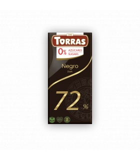 Chocolate Negro 72% sin Azúcar - 75gr