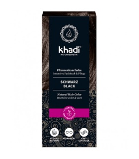 HENNA 100% VEGETALES BIO KHADI - Negro - 100gr