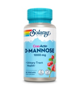 D-Mannose con Cranactin- 60 VegCaps. Apto para veganos. Sin gluten.