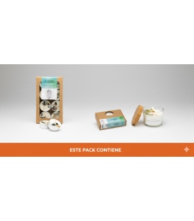Pack 'Aires de Montaña' - Velas de té 8uds + Discos aromáticos + Vela vaso Jazmín de Oriente