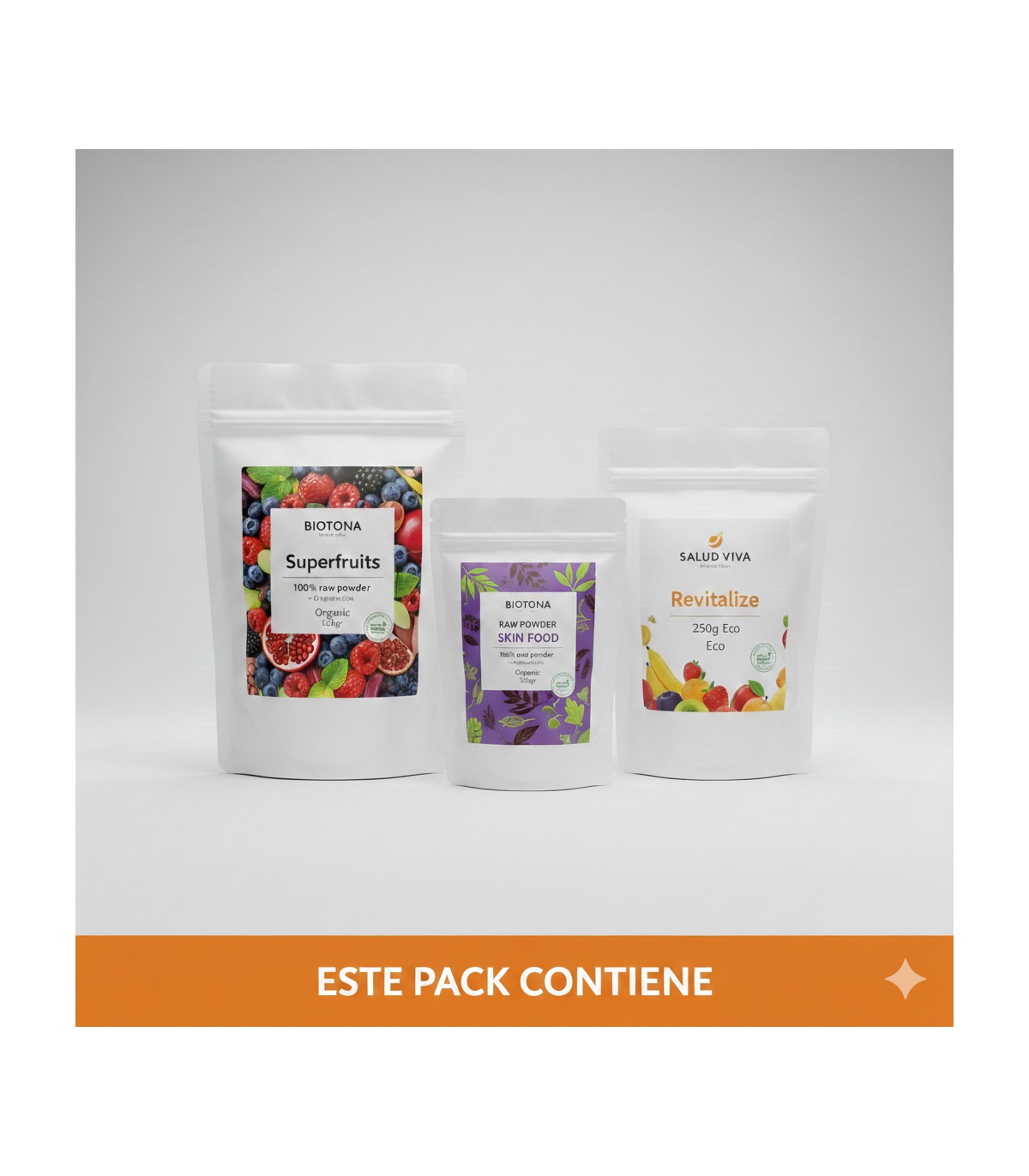 Pack 'Super-antioxidantes' - Superfruits 150gr + Skin food 150gr + Revitalize 250gr