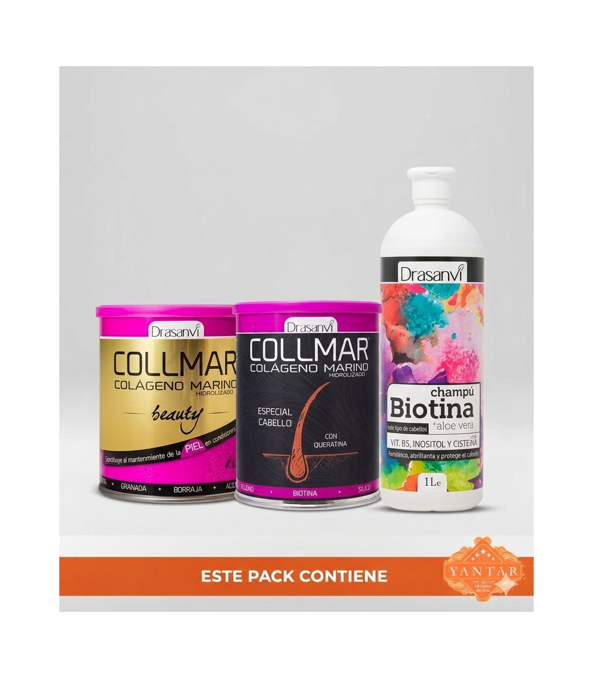 Pack "Belleza holística" - 1 Collmar Beauty + 1 Collmar Queratin + Champú Biotina