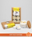 Pack 'Esencia Cítrica' - Velas de té 8uds + Discos aromáticos + Vela vaso Esencia Cítrica