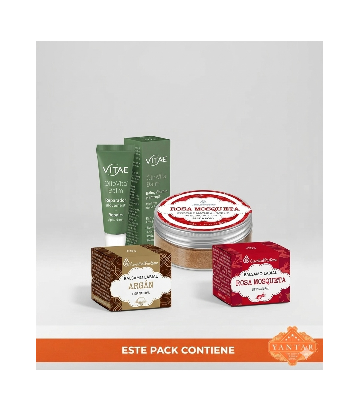 Pack 'Labios irresistibles' - Bálsamo labial Rosa mosqueta + Bálsamo labial Argán + OlioVita balm