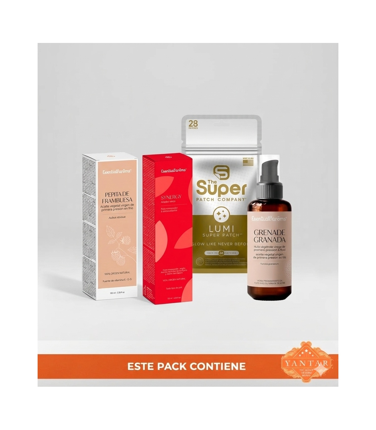 Pack 'Para ti, mujer' - AV de Granada + AV Pepita de frambuesa + Aceite seco Synergy + Lumi Superpatch