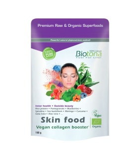 Biotona Raw Powder Skin Food 150g con superalimentos ecológicos y antioxidantes naturales para el cuidado nutricional de la piel