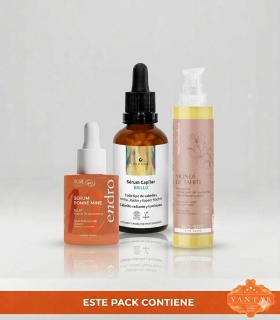 Pack 'Brillo natural veraniego' - SÉRUM ILUMINADOR +  SÉRUM CAPILAR + MONOÏ DE TAHITÍ