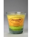 Vela vaso de cristal de cera vegetal CITRONELLA