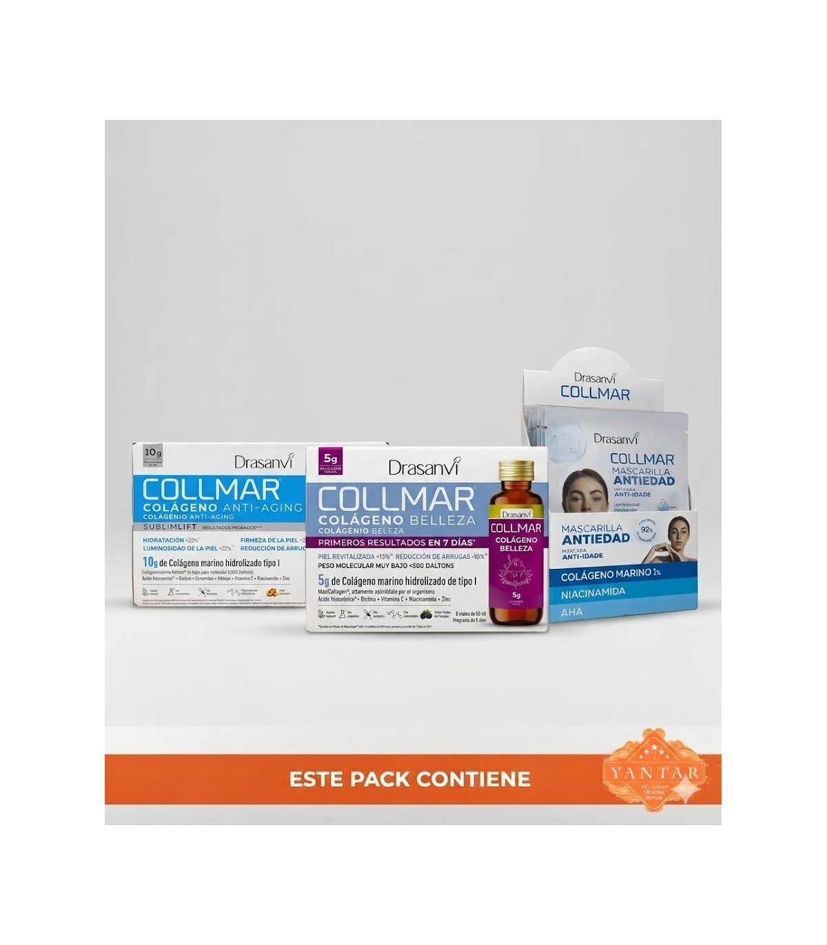 Pack Collmar Beauty Colágeno Marino + HY Drop | Yantar Ecotienda