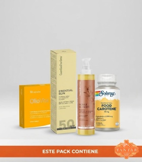 Pack protección solar todo el año con antioxidantes protector solar y monoi de tahití cuidado completo de la piel