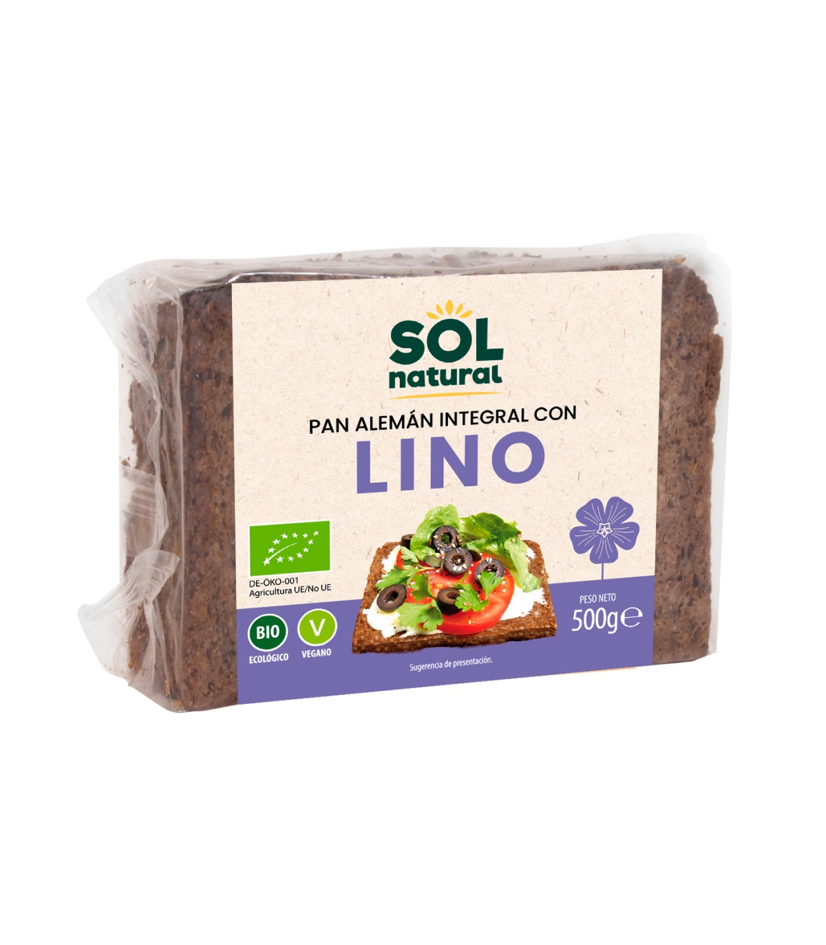 Pan Aleman integral con Lino - 500g